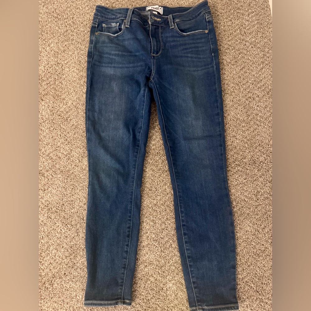 PAIGE Dark Blue Skinny Jeans